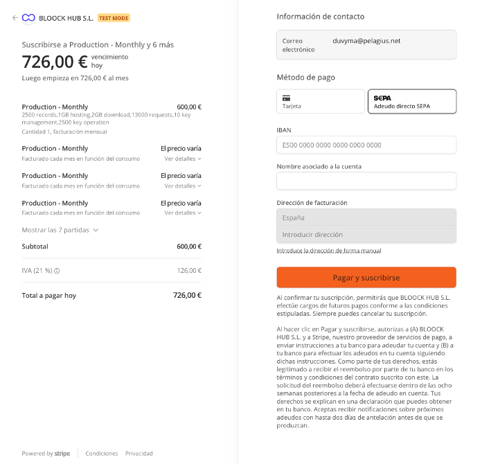 7- Manage payment method