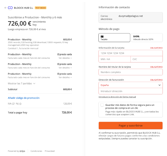 2- Manage payment method