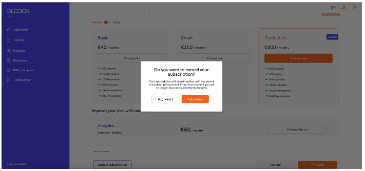 3- Cancel subscription