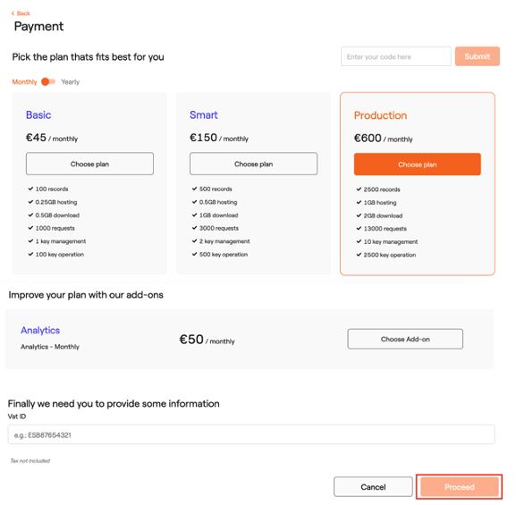 6- Create subscription