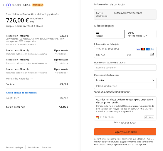 7- Create subscription